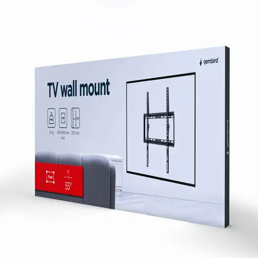 Gembird WM-55F-04 soporte para TV 139,7 cm (55") Negro
