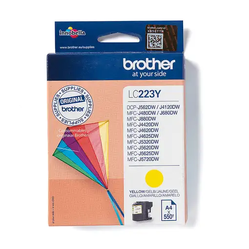 Brother LC223Y cartucho de tinta 1 pieza(s) Original Amarillo