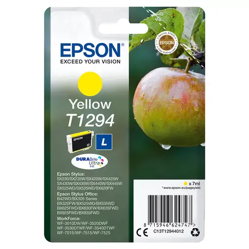 Epson Apple Cartucho T1294 amarillo (etiqueta RF) Epson Apple Cartucho T1294 amarillo (etiqueta RF)