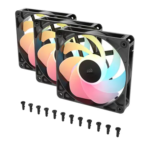 Corsair RS120-R ARGB Carcasa del ordenador Ventilador 12 cm Negro 3 pieza(s)