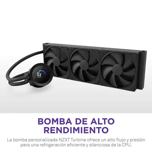 NZXT Kraken Plus 360 Procesador Sistema de refrigeración líquida todo en uno 12 cm