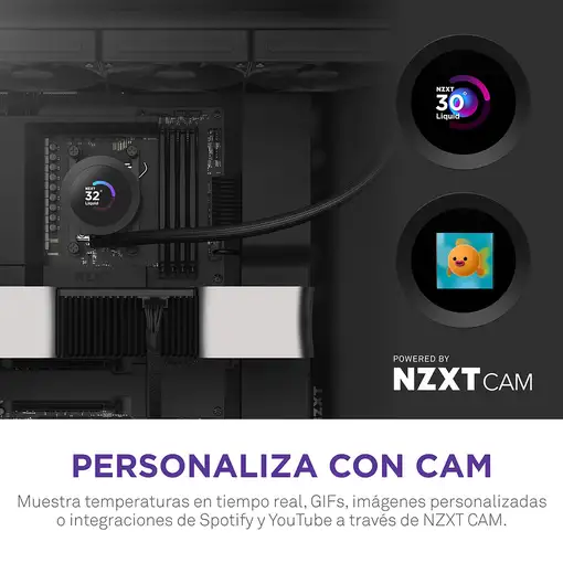 NZXT Kraken Plus 360 Procesador Sistema de refrigeración líquida todo en uno 12 cm