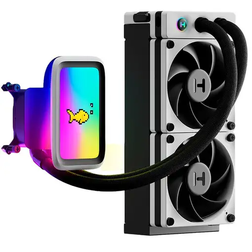 HYTE THICC Q60 Procesador Kit de refrigeración líquida 12 cm Negro, Blanco 2 pieza