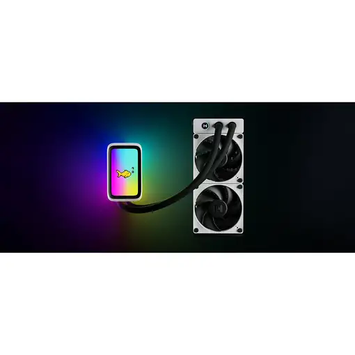 HYTE THICC Q60 Procesador Kit de refrigeración líquida 12 cm Negro, Blanco 2 pieza