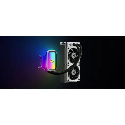 HYTE THICC Q60 Procesador Kit de refrigeración líquida 12 cm Negro, Blanco 2 pieza