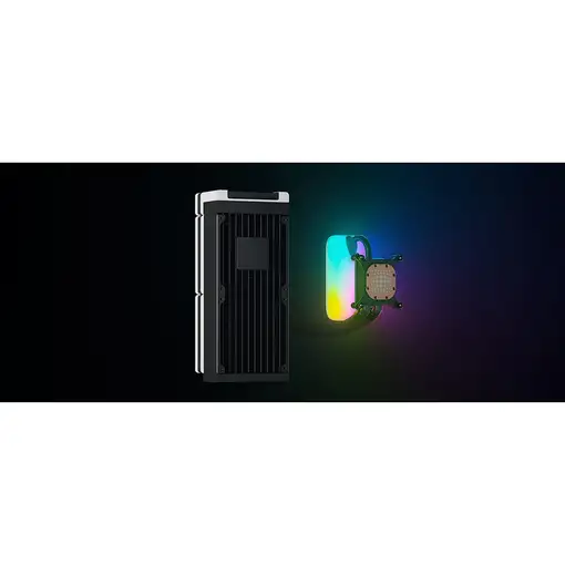 HYTE THICC Q60 Procesador Kit de refrigeración líquida 12 cm Negro, Blanco 2 pieza