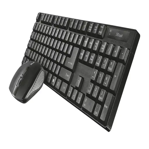 Trust Qoby teclado Ratón incluido Oficina RF inalámbrico QWERTY Español Negro