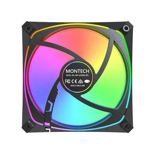 Montech AX120 PRO Carcasa del ordenador Ventilador 12 cm Negro 3 pieza(s)