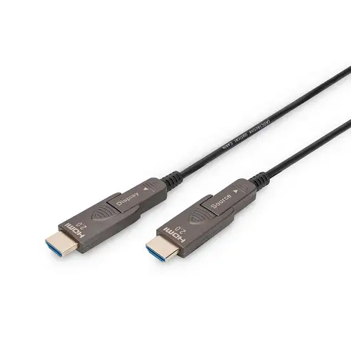 Digitus Cable de fibra óptica híbrido 4K HDMI AOC con 10m conector desmontable Digitus Cable de fibra óptica híbrido 4K HDMI AOC con 10m conector desmontable