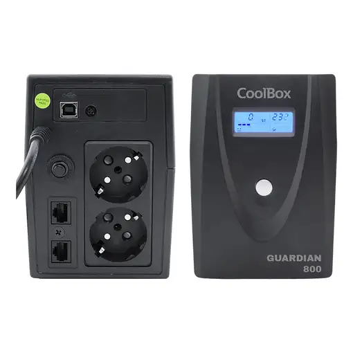 CoolBox SAI GUARDIAN3 LCD 800VA 480W 2 SCHUKOS + SOFTWARE