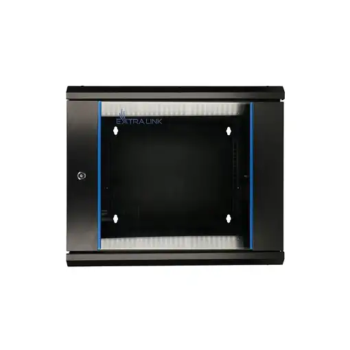 Extralink Armario rackmount 6U 600x600 AZH Negro montaje en la pared, tipo swing
