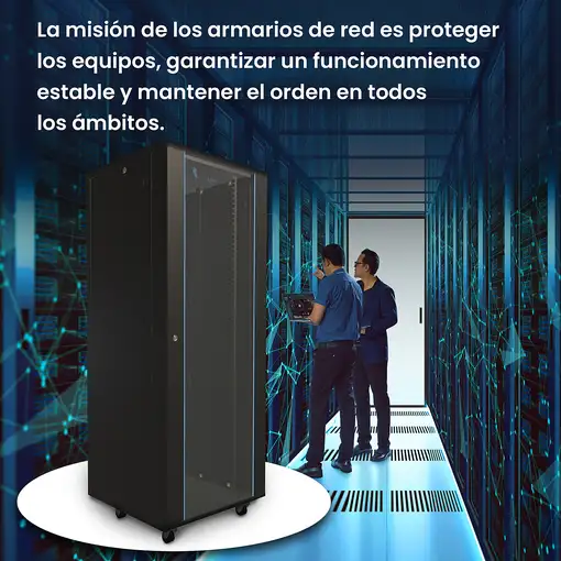 Extralink Armario rackmount 37U 600x1000 Negro de pie