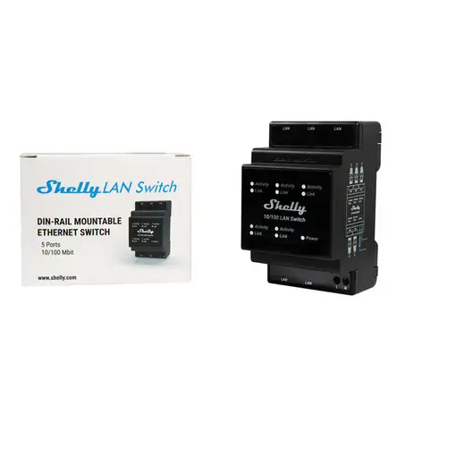 Shelly LAN Switch Interruptor inteligente Negro