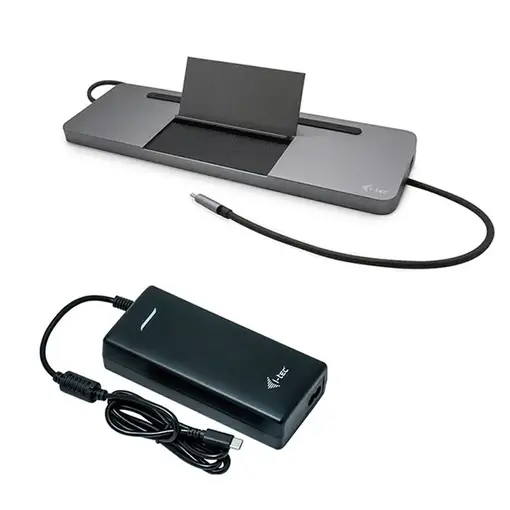 i-tec Metal USB-C Ergonomic 4K 3x Display Docking Station with Power Delivery 85 W