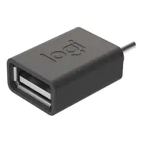 Logitech 956-000005 cambiador de género para cable USB C USB A Grafito