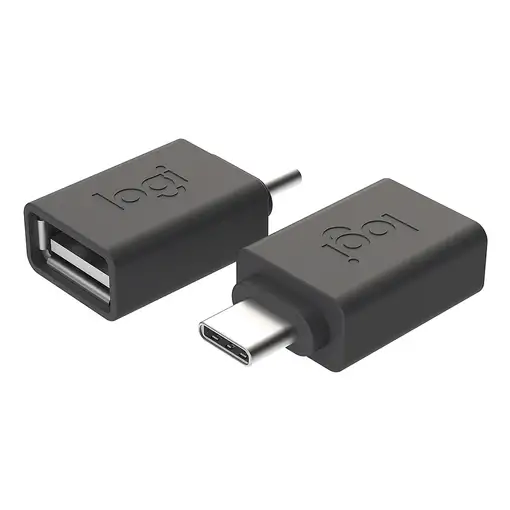 Logitech 956-000005 cambiador de género para cable USB C USB A Grafito