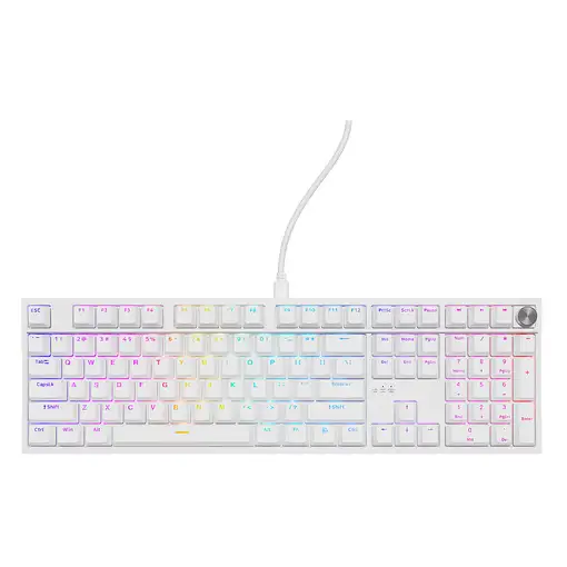 GENESIS THOR 404 teclado Universal USB QWERTY Inglés Blanco