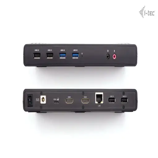 i-tec USB 3.0 / USB-C / Thunderbolt Dual Display Docking Station + Power Delivery