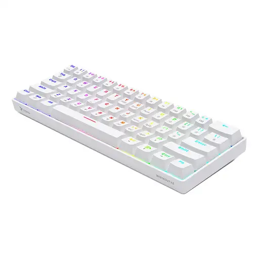 Savio WHITEOUT X2 RED teclado Universal USB QWERTY Internacional de EE.UU. Blanco