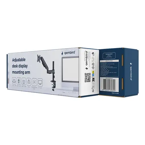 Gembird MA-DA1P-02 soporte para monitor 81,3 cm (32") Escritorio Negro