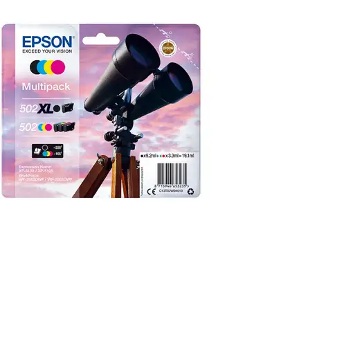Epson 502 XL cartucho de tóner 4 pieza(s) Compatible Negro, Cian, Magenta, Amarill Epson 502 XL cartucho de tóner 4 pieza(s) Compatible Negro, Cian, Magenta, Amarill