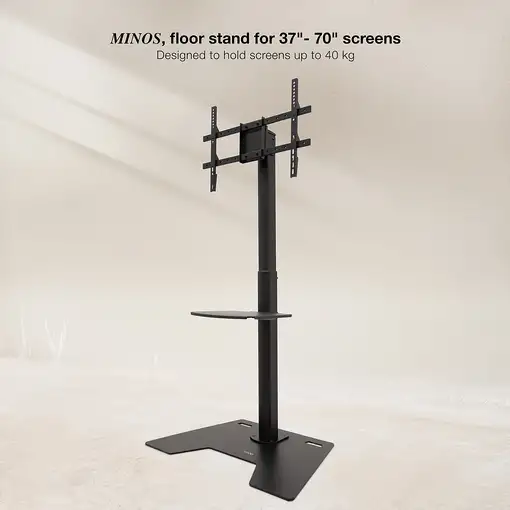 TooQ Soporte Elevador Multiusos para Monitor/Portátil, Negro