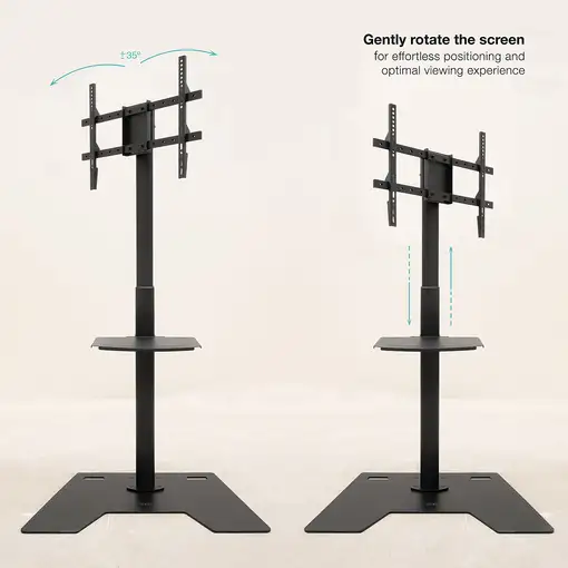 TooQ Soporte Elevador Multiusos para Monitor/Portátil, Negro