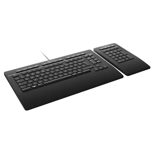 3Dconnexion Keyboard Pro with Numpad teclado Oficina USB + RF Wireless + Bluetooth