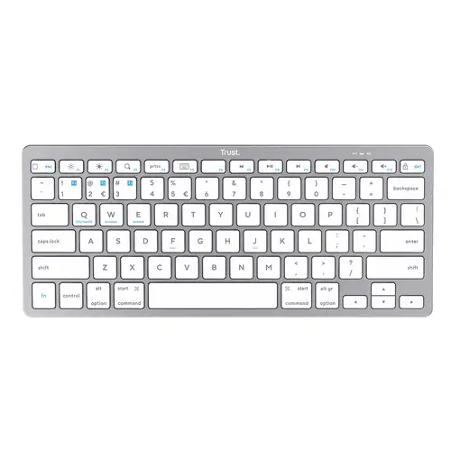 Trust 24651 teclado Universal Bluetooth QWERTY Inglés de EE. UU. Plata