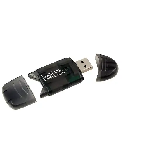 LogiLink Cardreader USB 2.0 Stick external for SD/MMC lector de tarjeta Negro