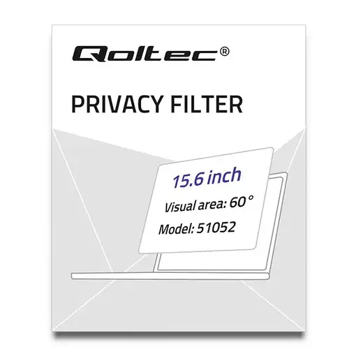 Qoltec 51052 filtro para monitor 39,6 cm (15.6") Portátil