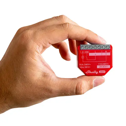 Shelly 1PM Gen4 Interruptor inteligente Rojo