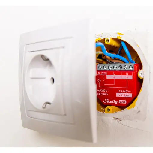 Shelly 1PM Gen4 Interruptor inteligente Rojo