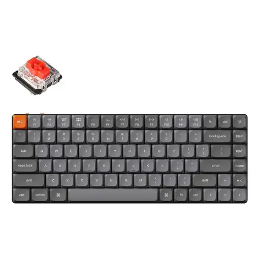 Keychron K3 Max teclado Hogar / Oficina USB + RF Wireless + Bluetooth Inglés Gris