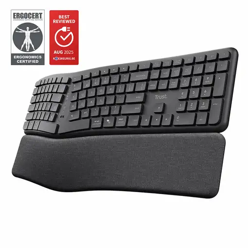 Trust Keyra Teclado inalámbrico multidispositivo ergonómico