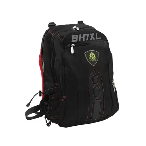 KeepOut BK7RXL mochila Negro, Rojo Imitación piel, Nylon