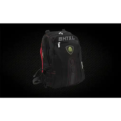 KeepOut BK7RXL mochila Negro, Rojo Imitación piel, Nylon