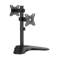 AISENS Soporte de Mesa Eco Inclinable y Rotable para 2 Monitores/POS 8kg de 17"-32