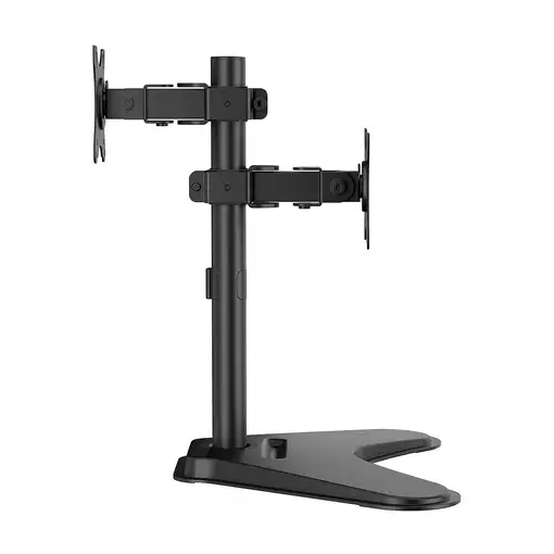 AISENS Soporte de Mesa Eco Inclinable y Rotable para 2 Monitores/POS 8kg de 17"-32