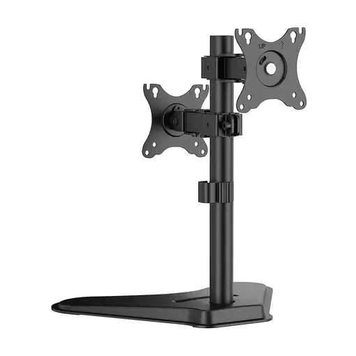 AISENS Soporte de Mesa Eco Inclinable y Rotable para 2 Monitores/POS 8kg de 17"-32