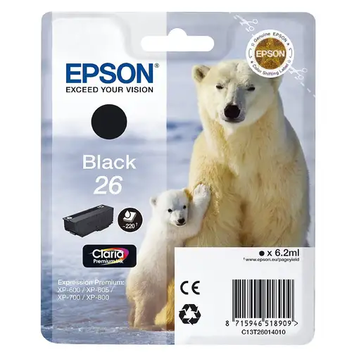 Epson Polar bear Cartucho 26 negro