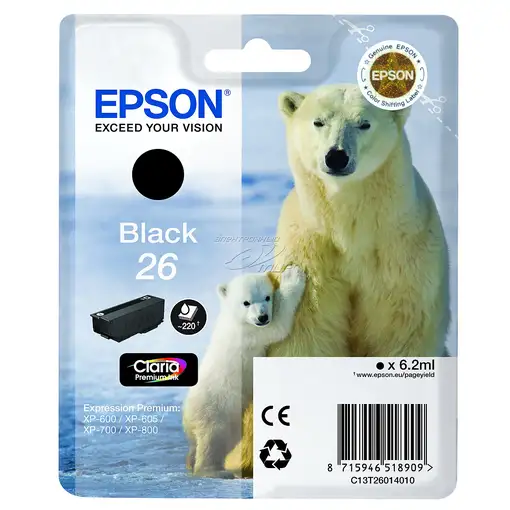 Epson Polar bear Cartucho 26 negro