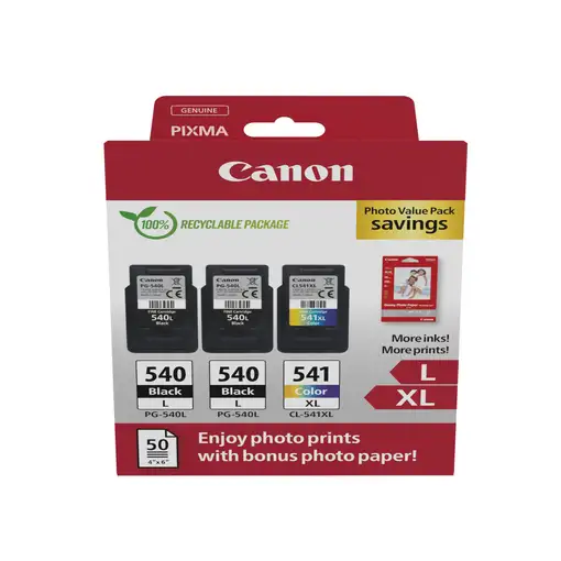 Canon 5224B015 cartucho de tinta 3 pieza(s) Original Negro, Cian, Magenta, Amarill