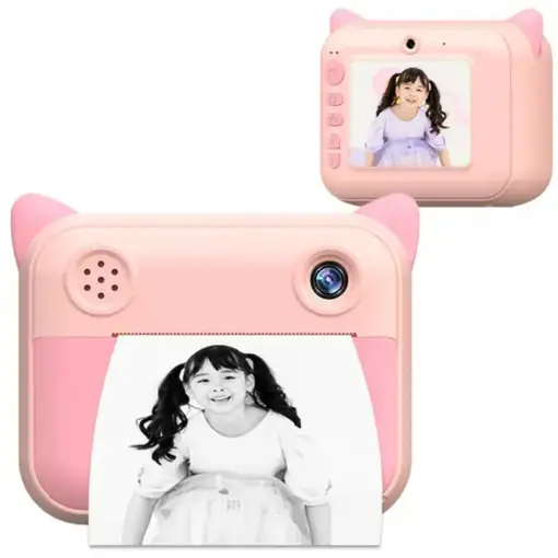 Cámara para niños digital Klack de impresión instantánea - Rosa