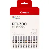 Canon PFI-300 cartucho de tinta 10 pieza(s) Original Negro, Azul, Cian, Gris, Mage