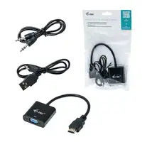 i-tec HDMI2VGAADA adaptador de cable de vídeo 0,15 m HDMI VGA Negro