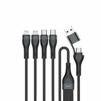 4smarts 541023 cable USB 1,2 m USB A/USB C USB C/Micro USB-A/Lightning Negro