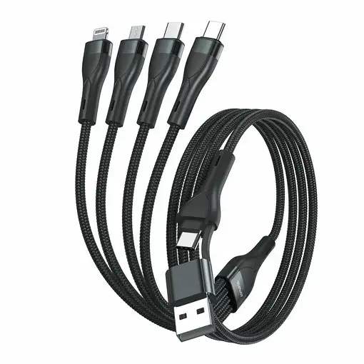4smarts 541023 cable USB 1,2 m USB A/USB C USB C/Micro USB-A/Lightning Negro