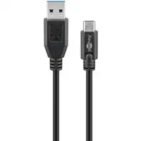 Goobay 73141 cable USB USB 3.2 Gen 1 (3.1 Gen 1) 3 m USB A USB C Negro