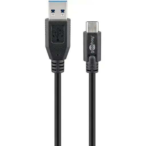 Goobay 73141 cable USB USB 3.2 Gen 1 (3.1 Gen 1) 3 m USB A USB C Negro